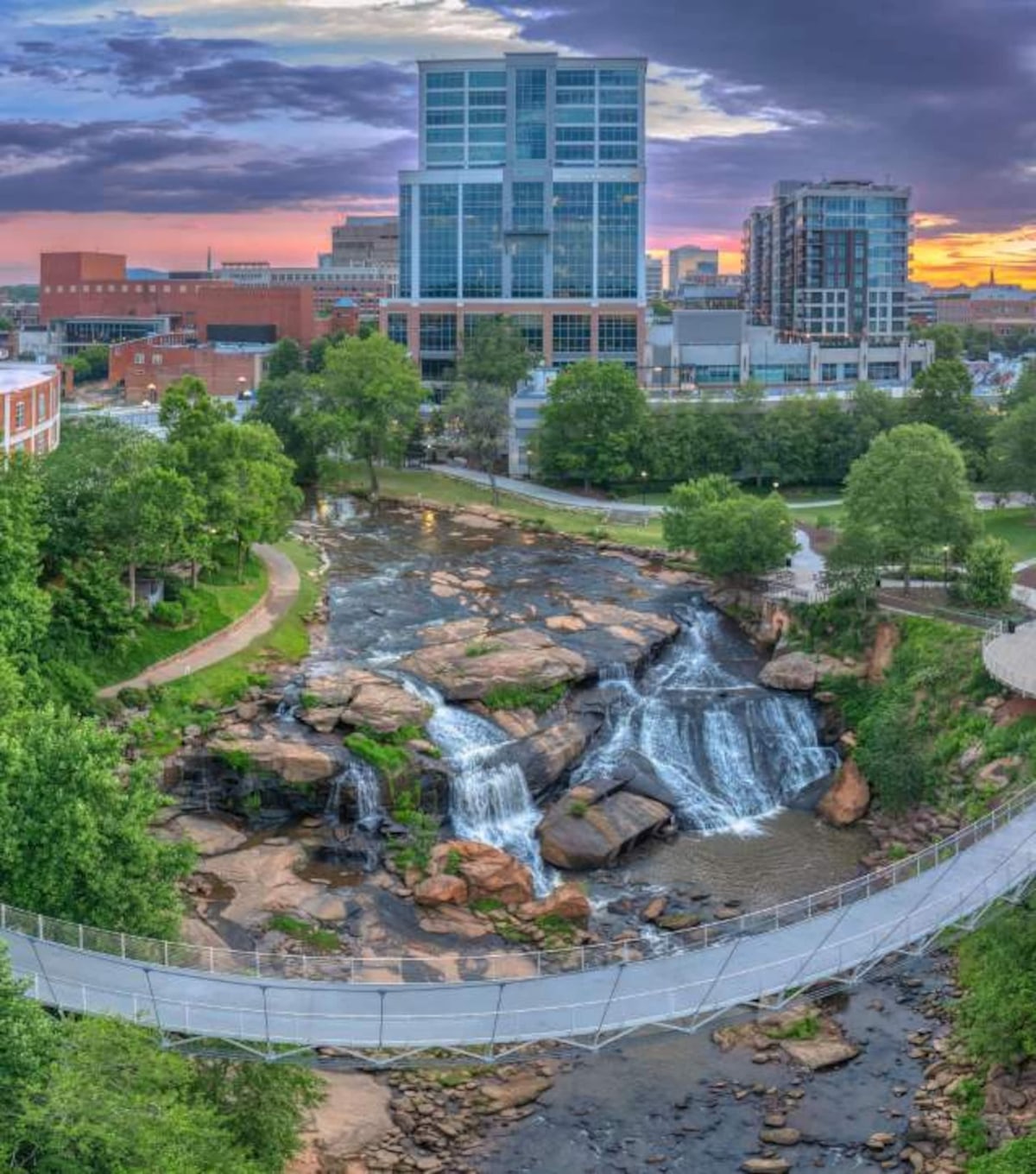 The Greenville Getaway, Falls Park in downtown Greenville