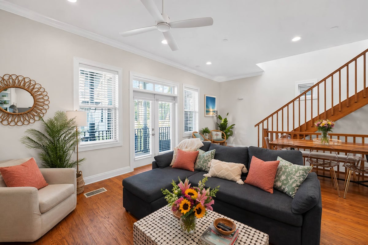 Salty Beach Getaway, living room, Panama City Beach, FL